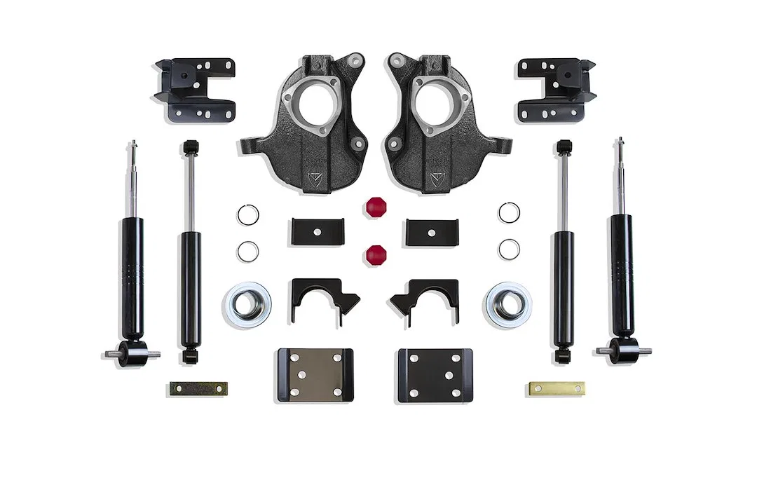 KC331336 – MAXTRAC Lowering Kit, 3 Inch Front/ 5 Inch Rear Drop Black Components With Front And Rear Shock Absorbers ...